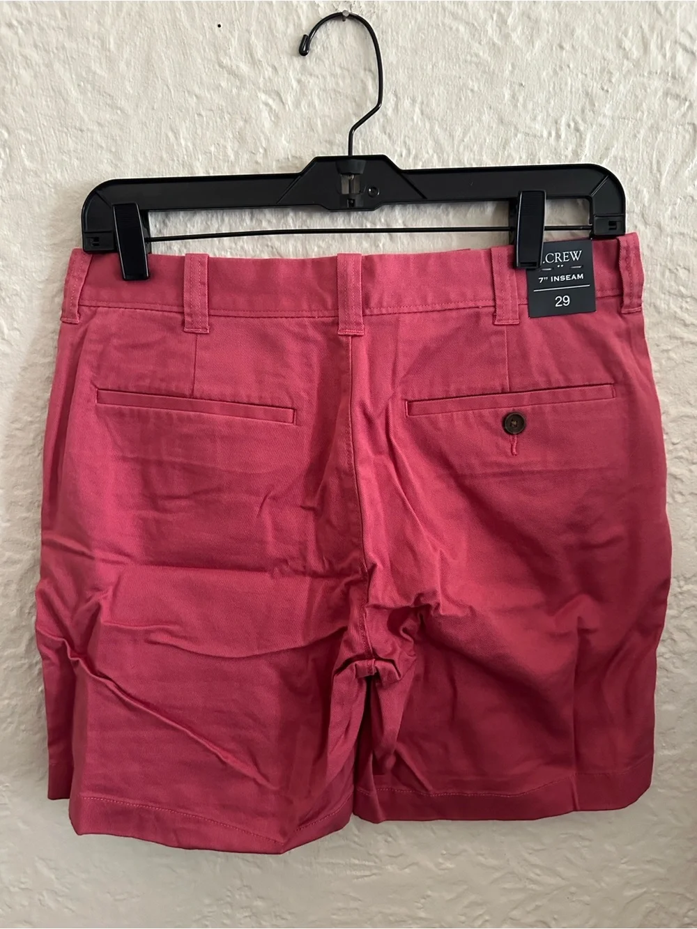 J. Crew Men’s Soft Red 7” Inseam Chino Shorts NWT 29